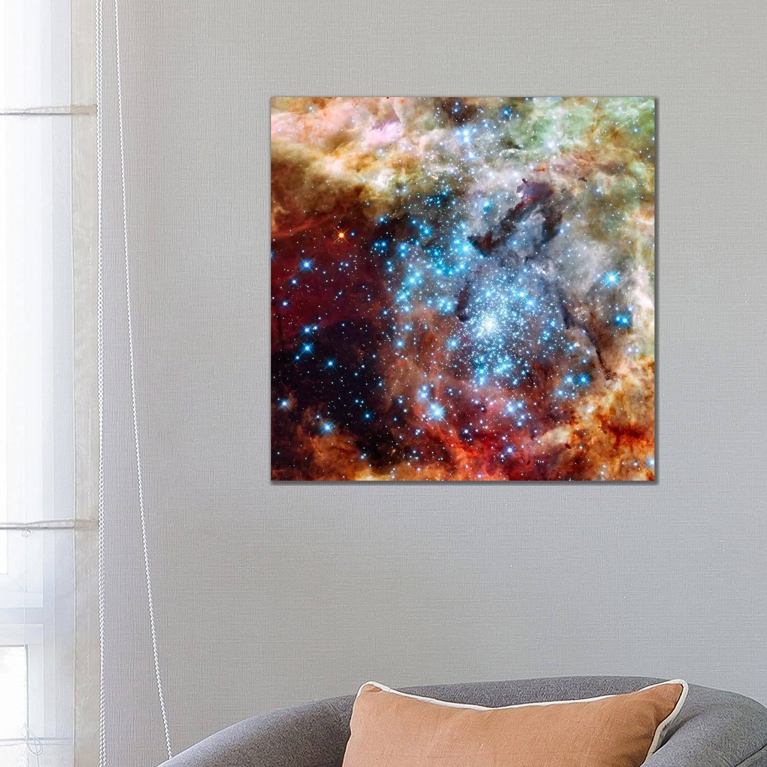 iCanvas "Star Cluster on Collision Course (Hubble Space Telescope)" by